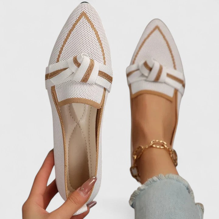 Women's Pointed Loafers for Summer Elegance in White