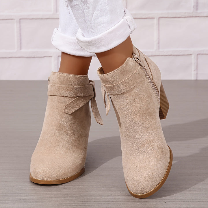 Women's Pointed-Toe Ankle Boots with Block Heel (12)