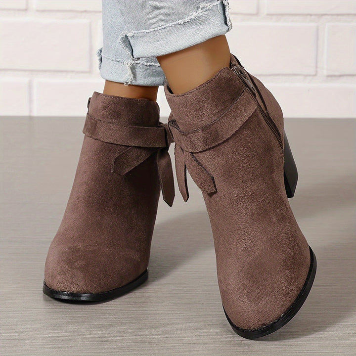 Women's Pointed-Toe Ankle Boots with Block Heel (18)
