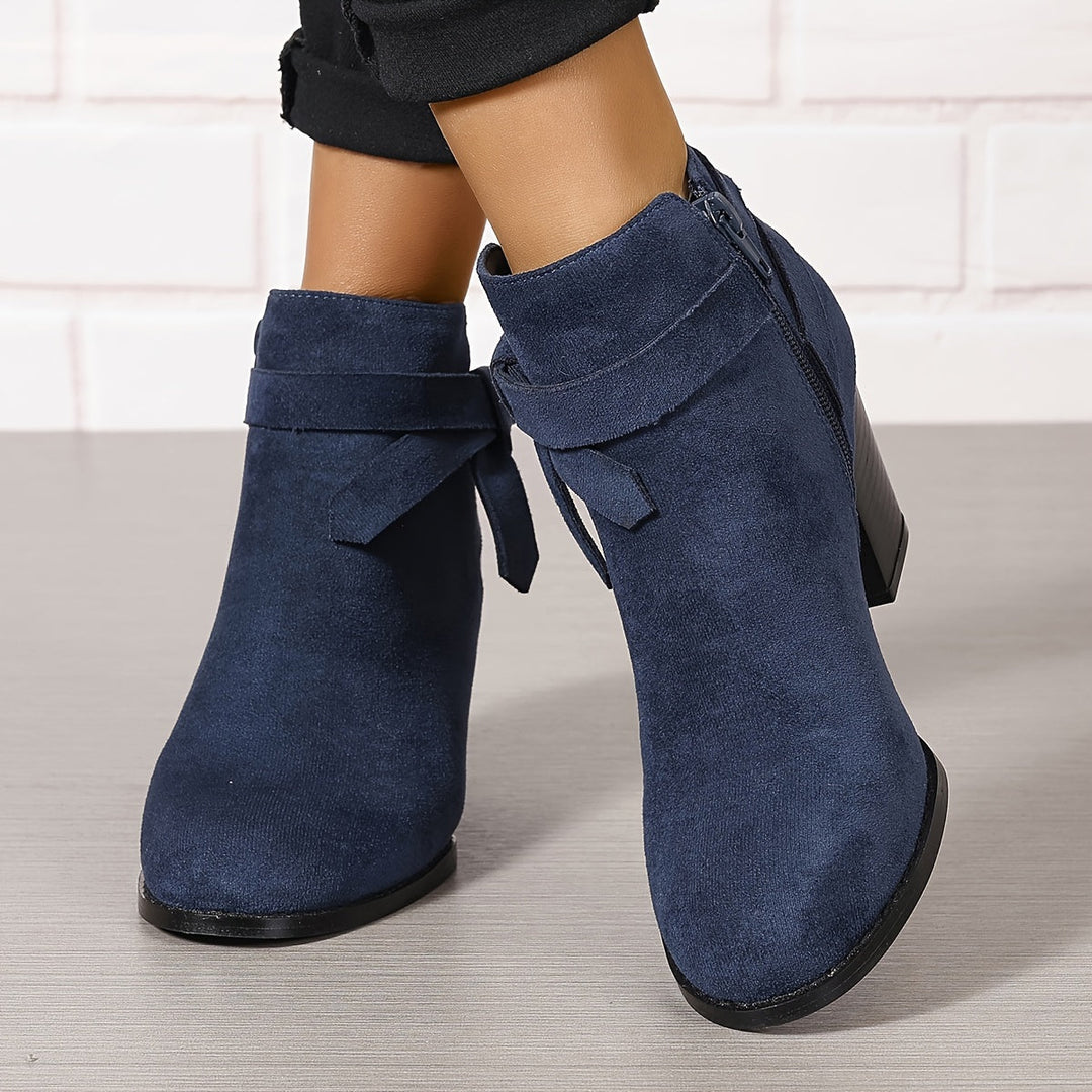 Women's Pointed-Toe Ankle Boots with Block Heel (4)