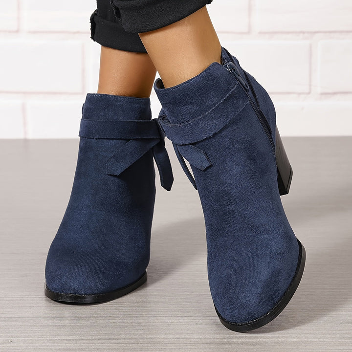 Women's Pointed-Toe Ankle Boots with Block Heel (4)