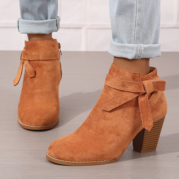 Women's Pointed-Toe Ankle Boots with Block Heel (6)