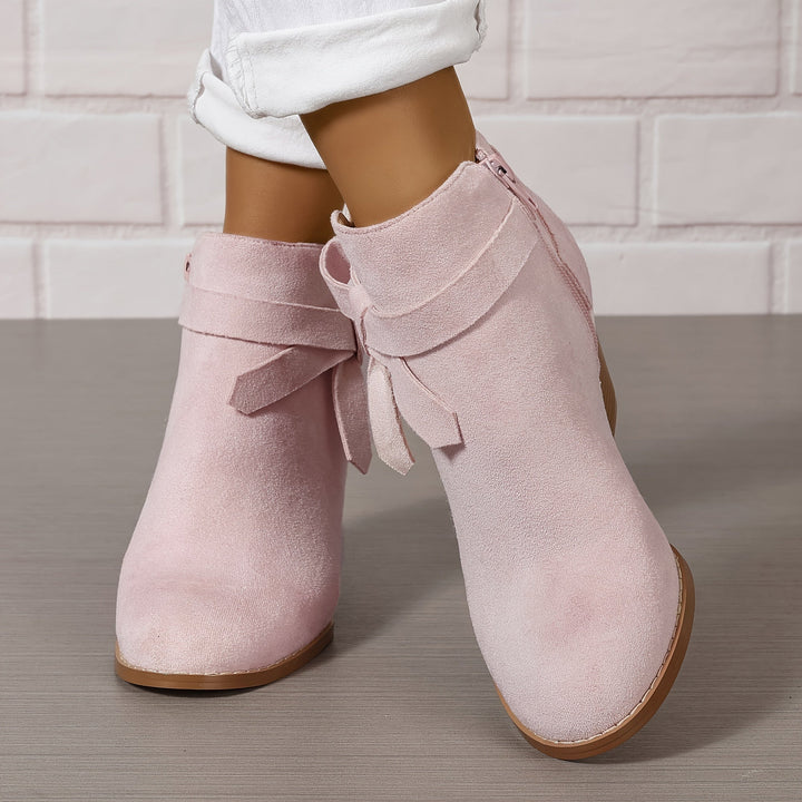Women's Pointed-Toe Ankle Boots with Block Heel (9)