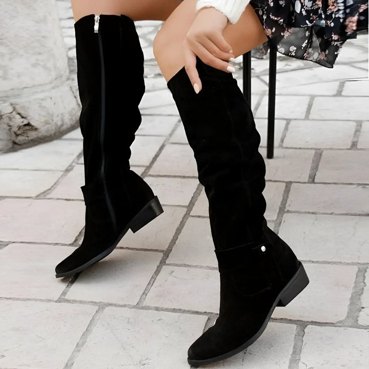 Women's Premium Leather Ankle Boots in Black