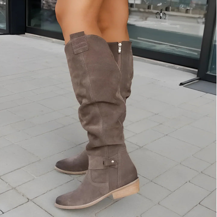 Women's Premium Leather Ankle Boots in Brown