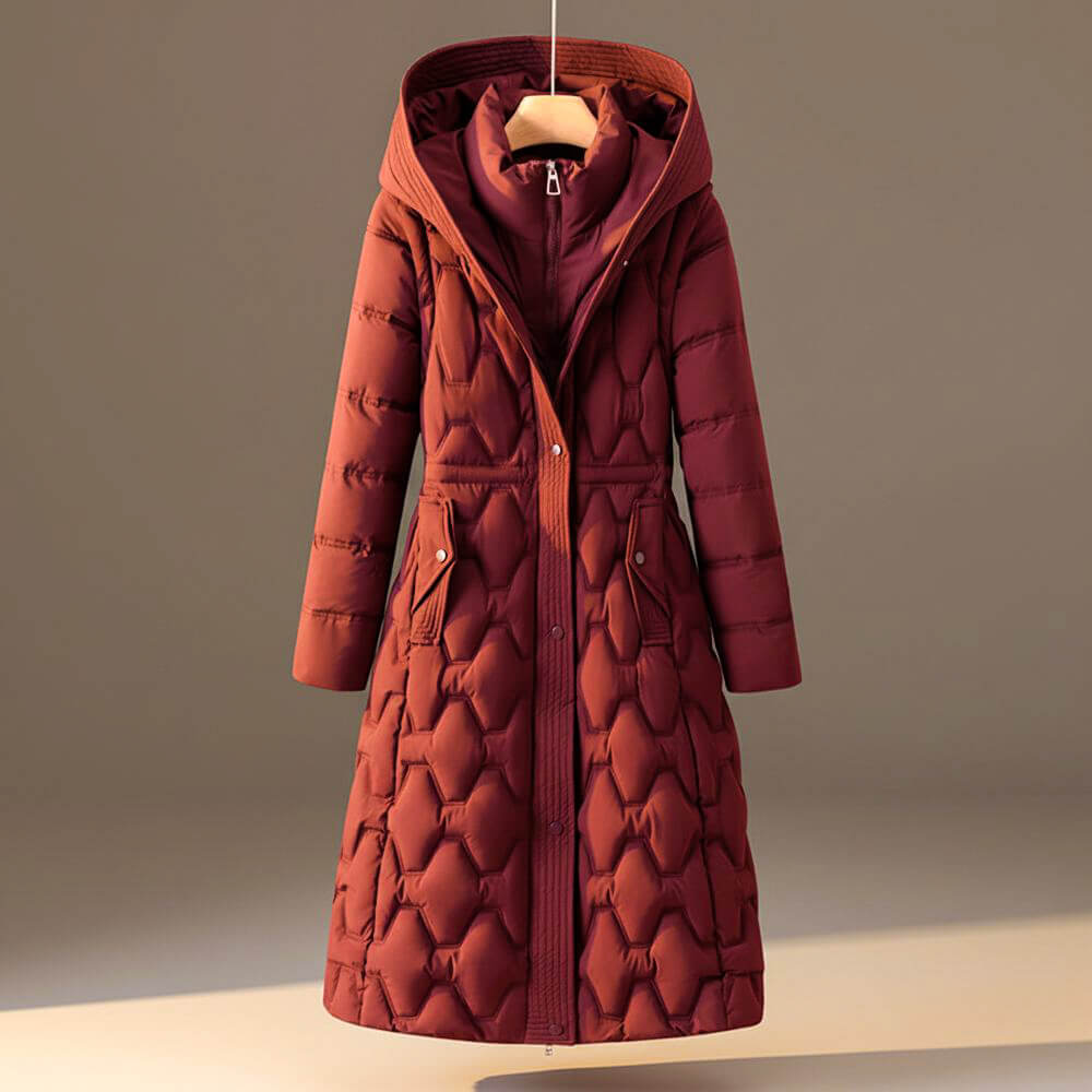 Women's Puffer Coat Lightweight Hooded Quilted in Pink
