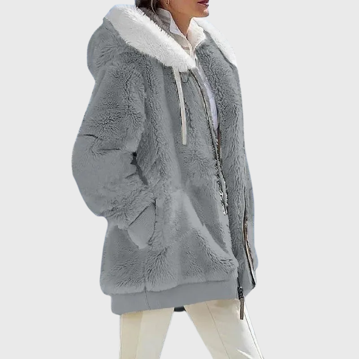 Women's Puffer Jacket in Lightweight Multicolor Style in Grey