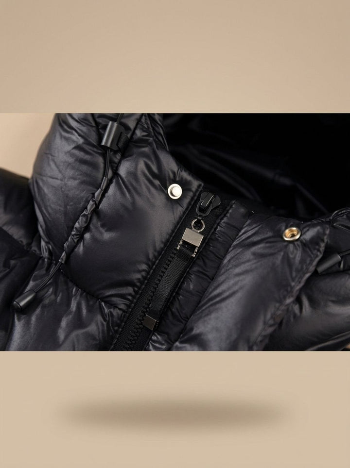 Women's Puffer Maxi Coat with Quilted Hood (11)