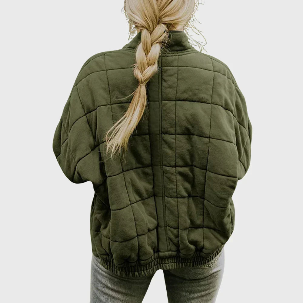 Women's quilted puffer jacket for autumn (2)