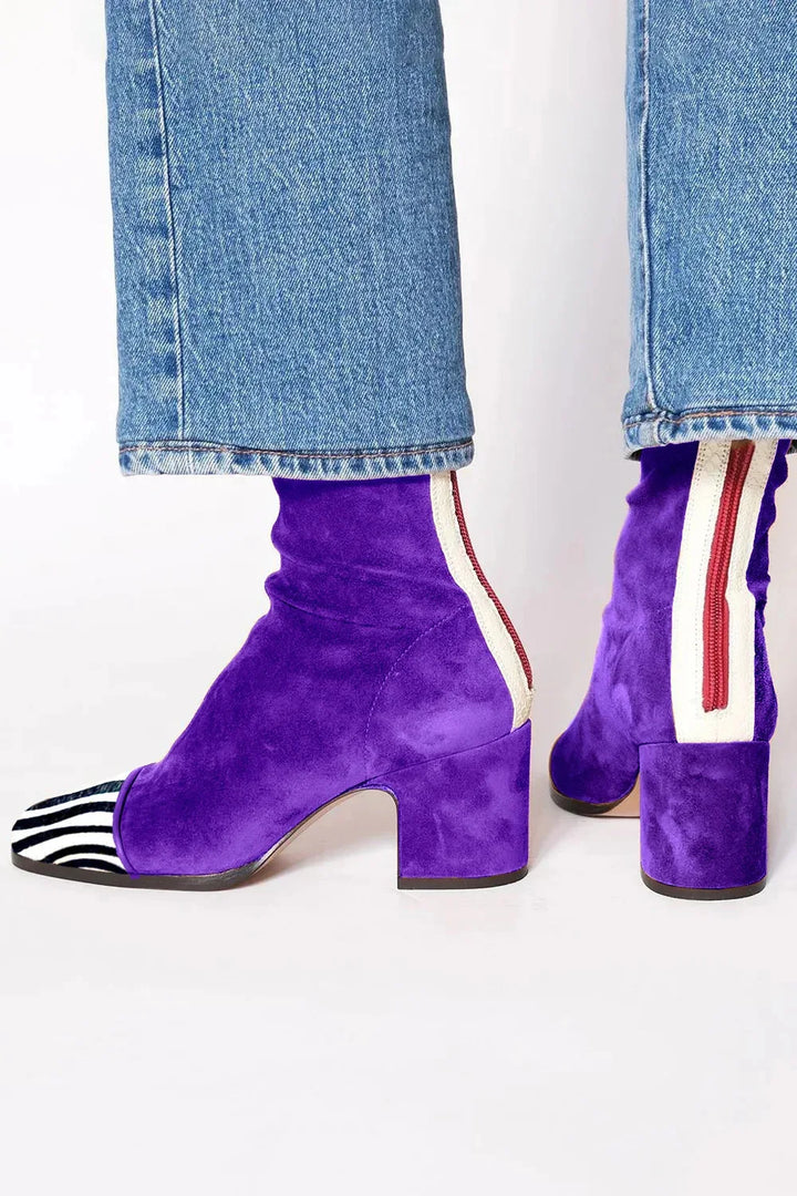 Women's Refined Supportive Ankle Boots for Everyday in Violett