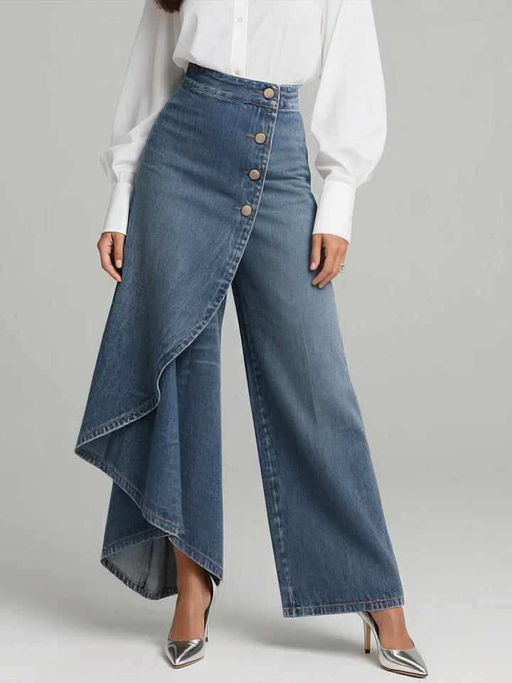 Women's Relaxed Fit Wide Leg Jeans in Blue
