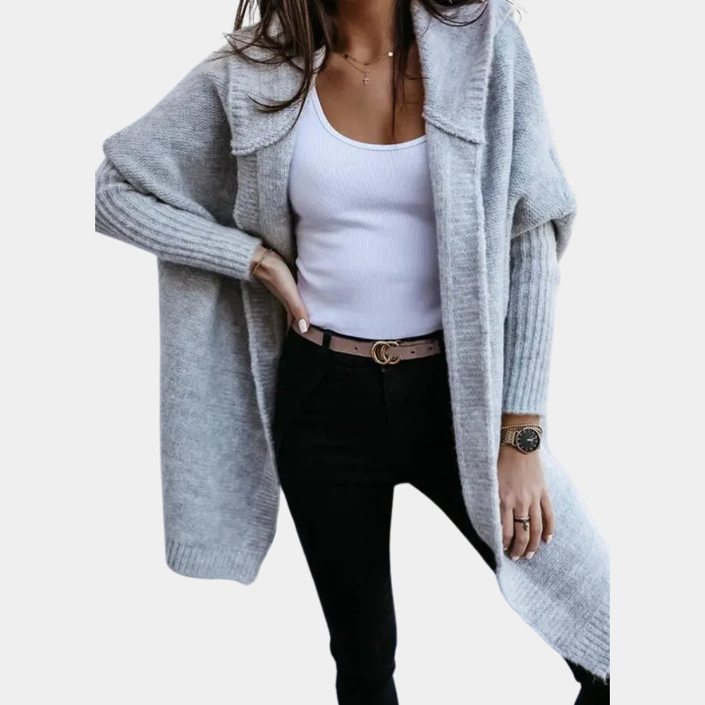 Women's Relaxed Hooded Knit Cardigan (2)