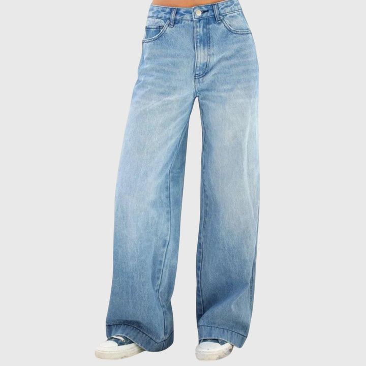 Women's Relaxed Jeans Wide-Leg Trousers (2)
