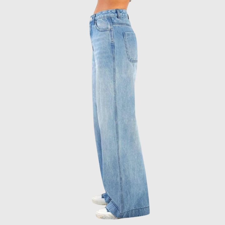 Women's Relaxed Jeans Wide-Leg Trousers (3)
