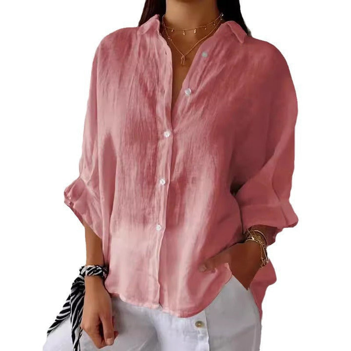 Women's Relaxed Linen Blouse for Summer Wear (5)