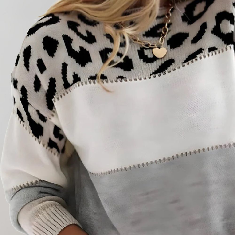 Women's Relaxed Patterned Knit Jumper (2)