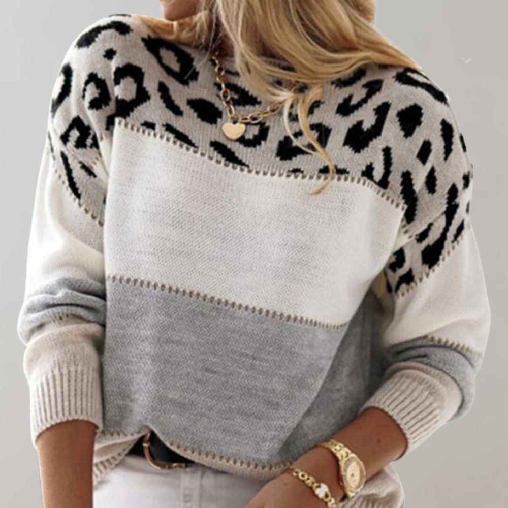 Women's Relaxed Patterned Knit Jumper (3)