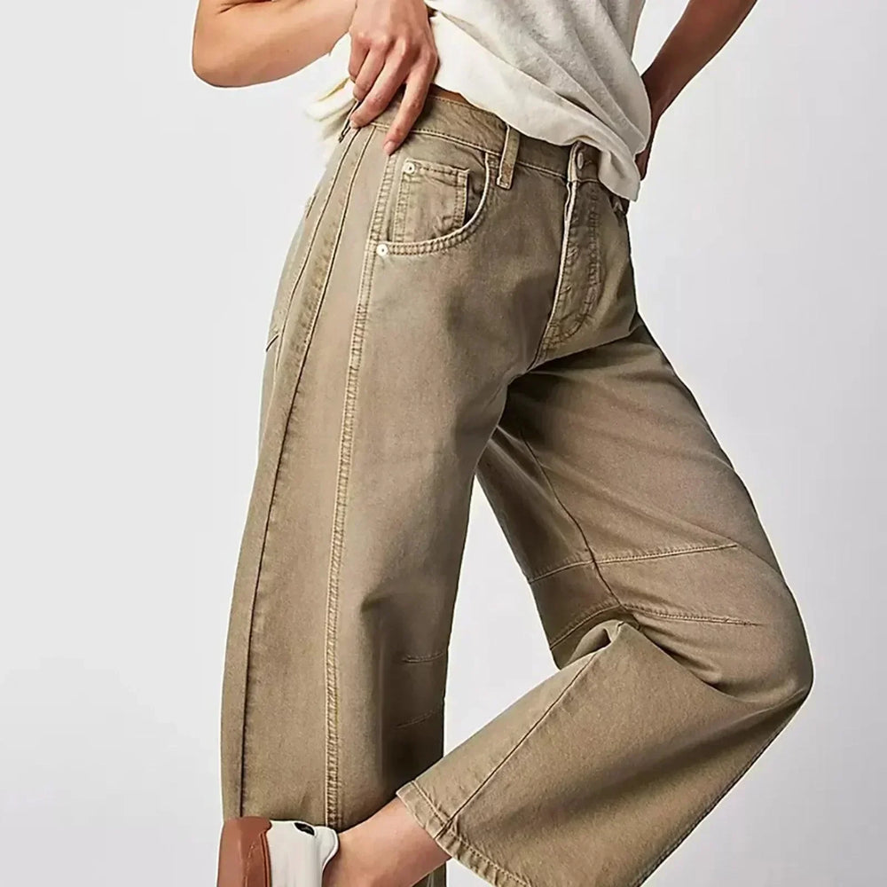 Women's Relaxed Wide Leg High-Waist Jeans (2)
