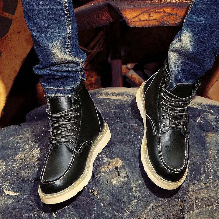 Women's Retro Boots for Autumn Outfits in Black