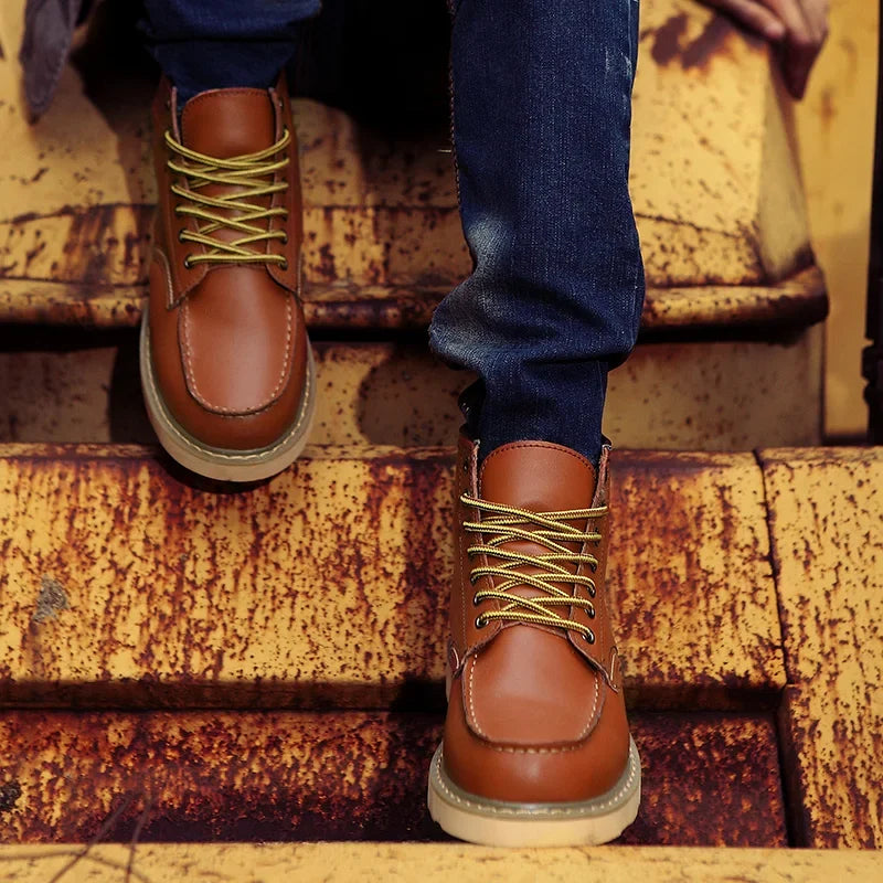 Women's Retro Boots for Autumn Outfits in Khaki