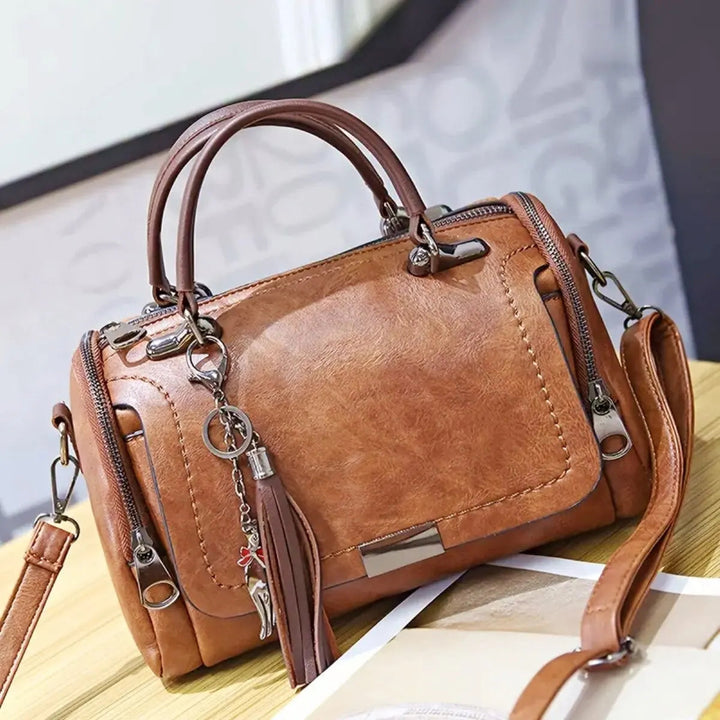 Women's Retro Tote Bag for Everyday Elegance in Brown