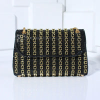 Poppy | Women's Rhinestone Leather Tote Bag for Evening