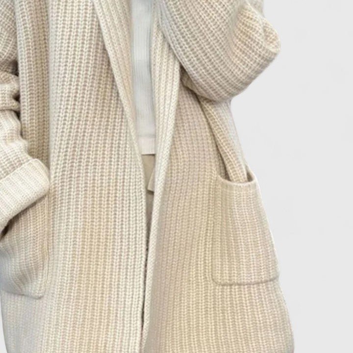 Women's Ribbed Knit Cardigan with Pockets (5)