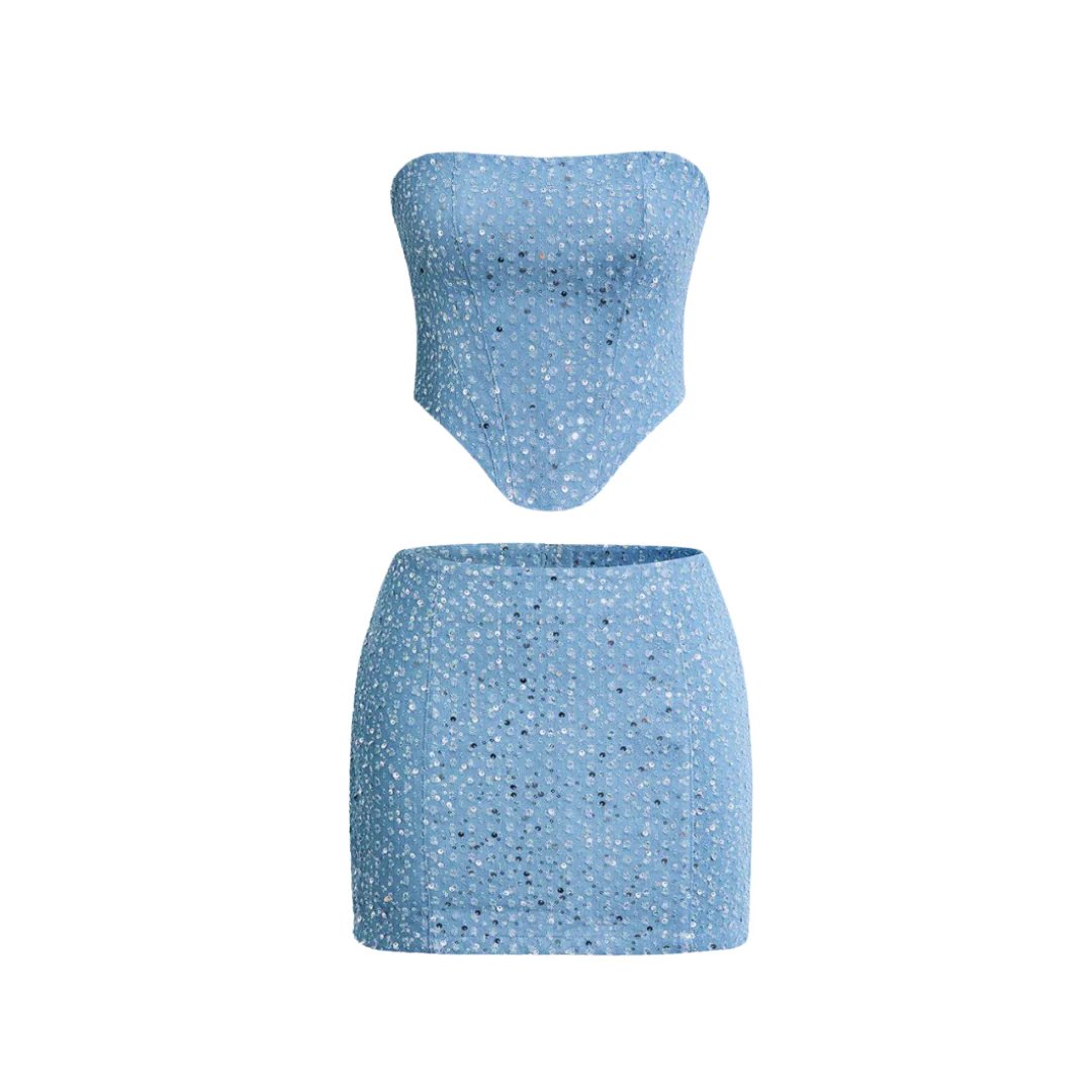 Women's Sequin Dress Set for Evening Wear (6)