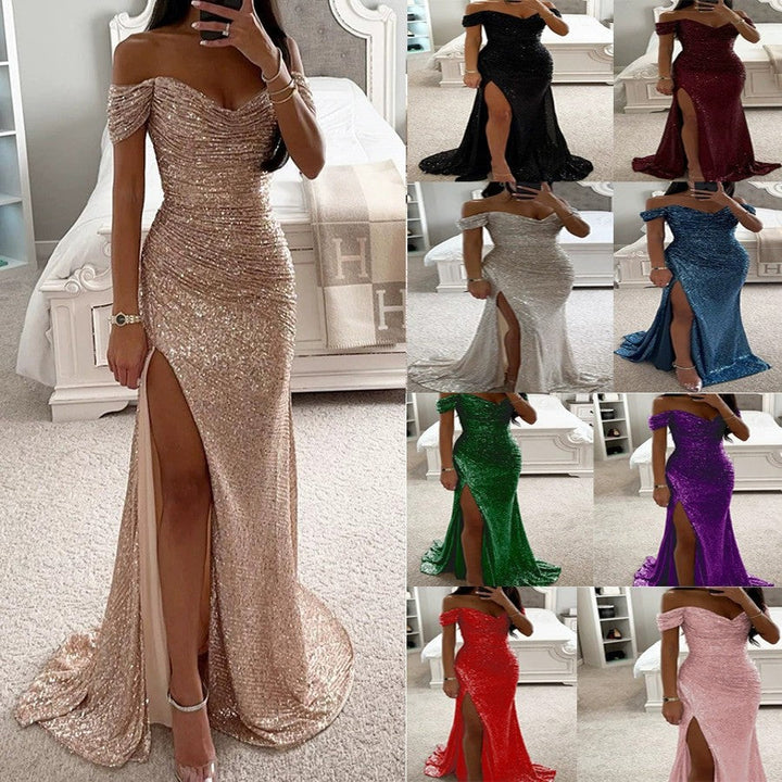 Women's Shimmering Wedding Guest Dress