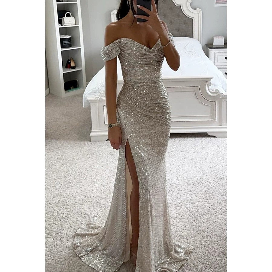 Women's Shimmering Wedding Guest Dress (7)