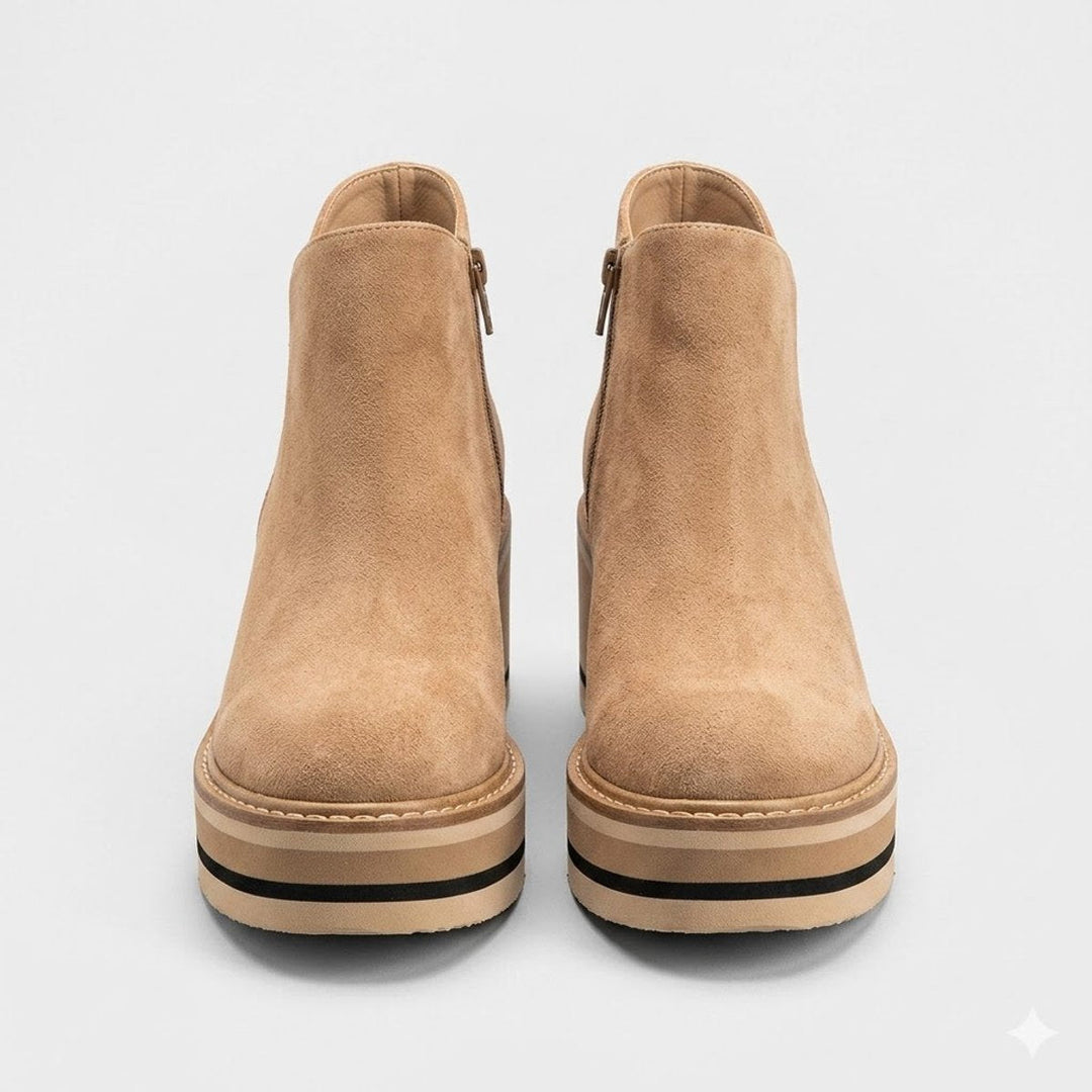 Women's Side Zip Suede Ankle Boots (2)