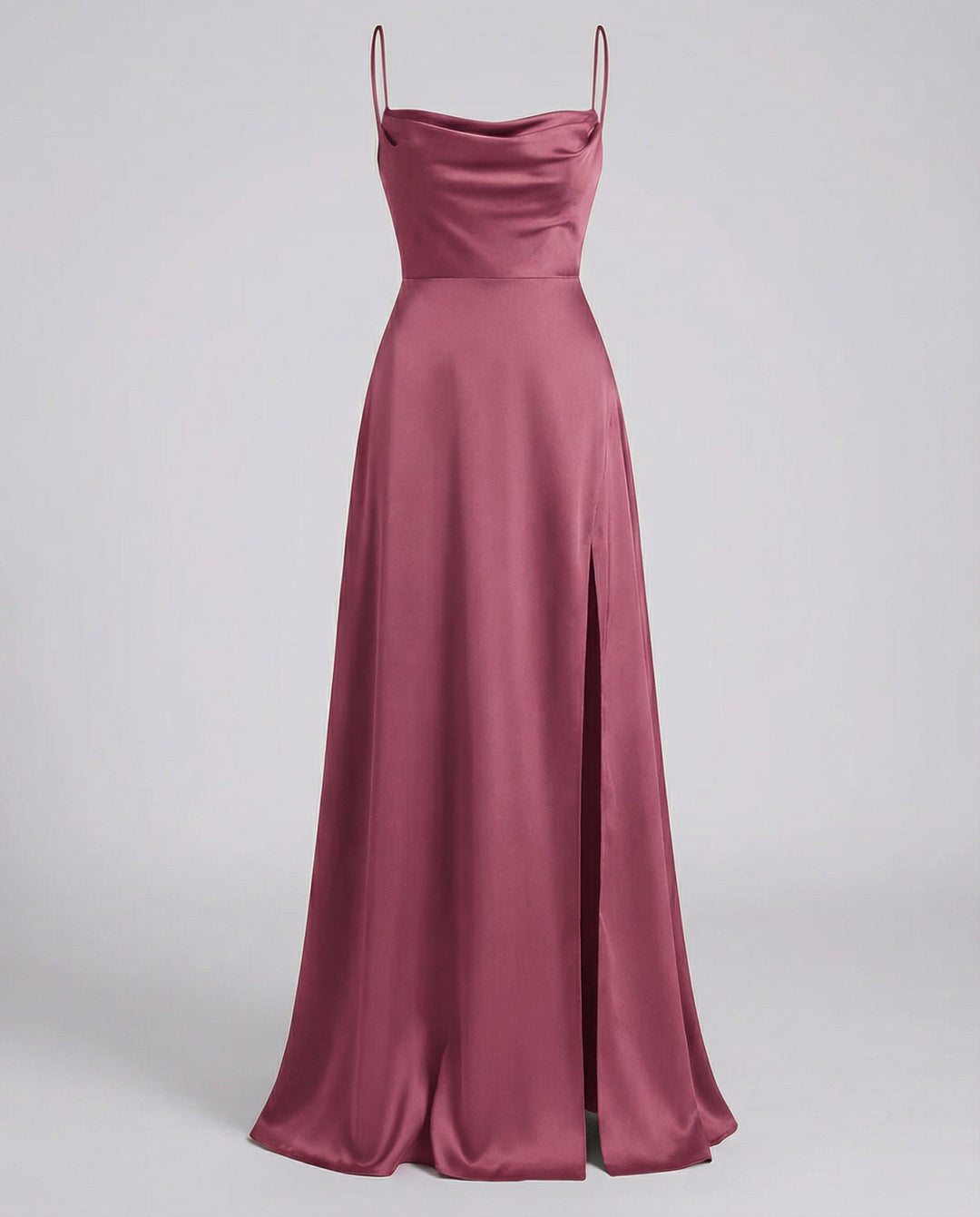 Women's Silk Maxi Dress for Wedding Guests in Pink