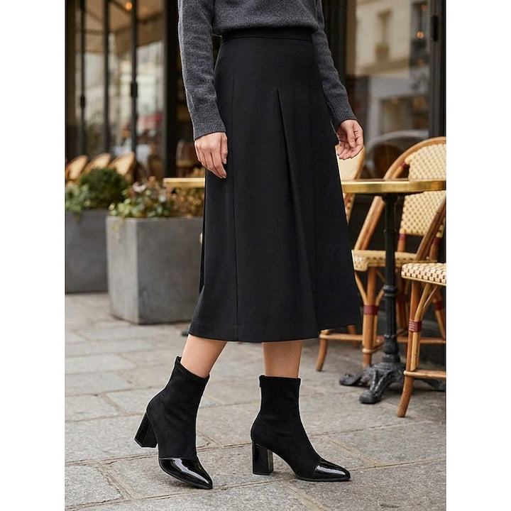 Women's Slip-On Ankle Boots with Polished Cap-Toe (4)