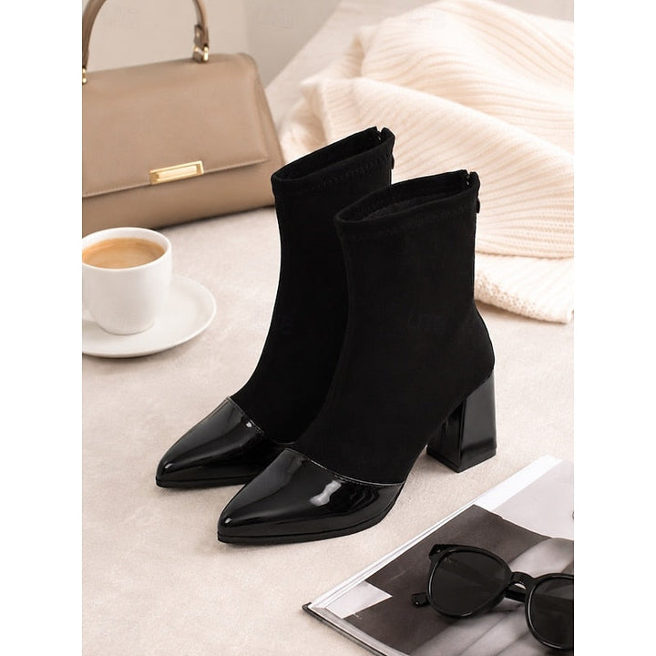 Women's Slip-On Ankle Boots with Polished Cap-Toe (5)