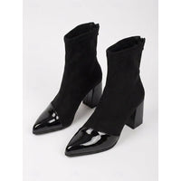 Lily | Women's Slip-On Ankle Boots with Polished Cap-Toe