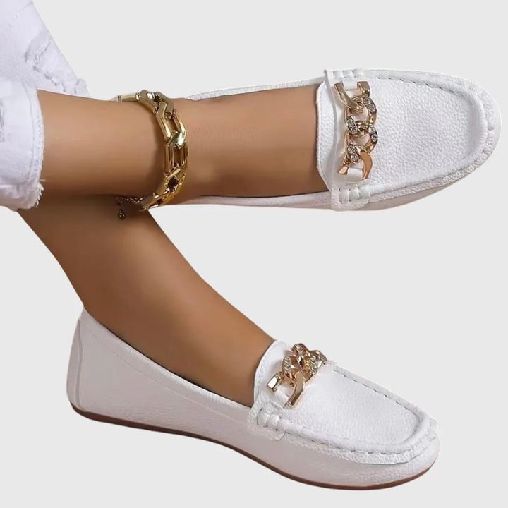 Women's Slip-On Loafer with Chain Detail