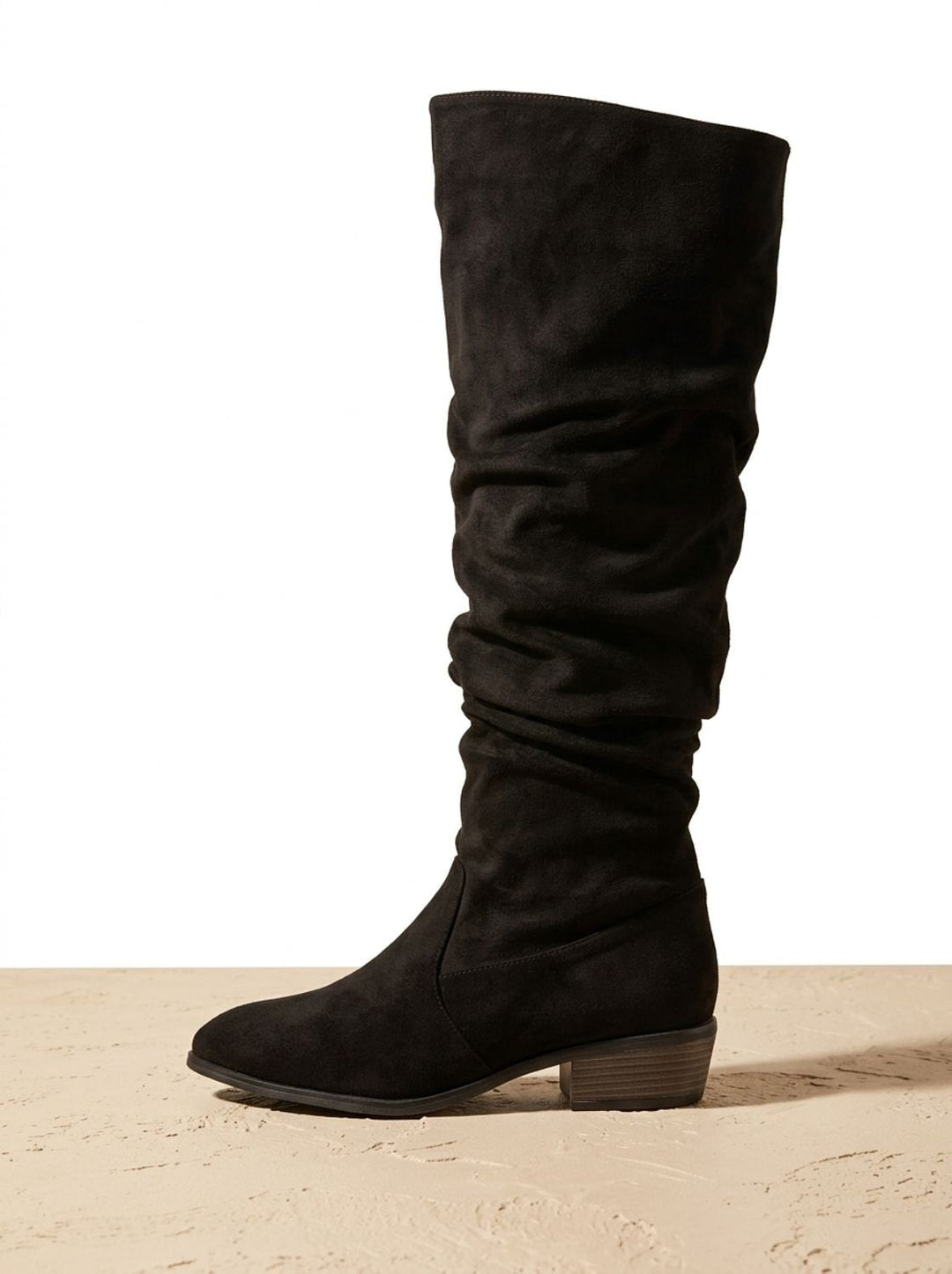 Women's Slouchy Suede-Style Knee High Boots (8)