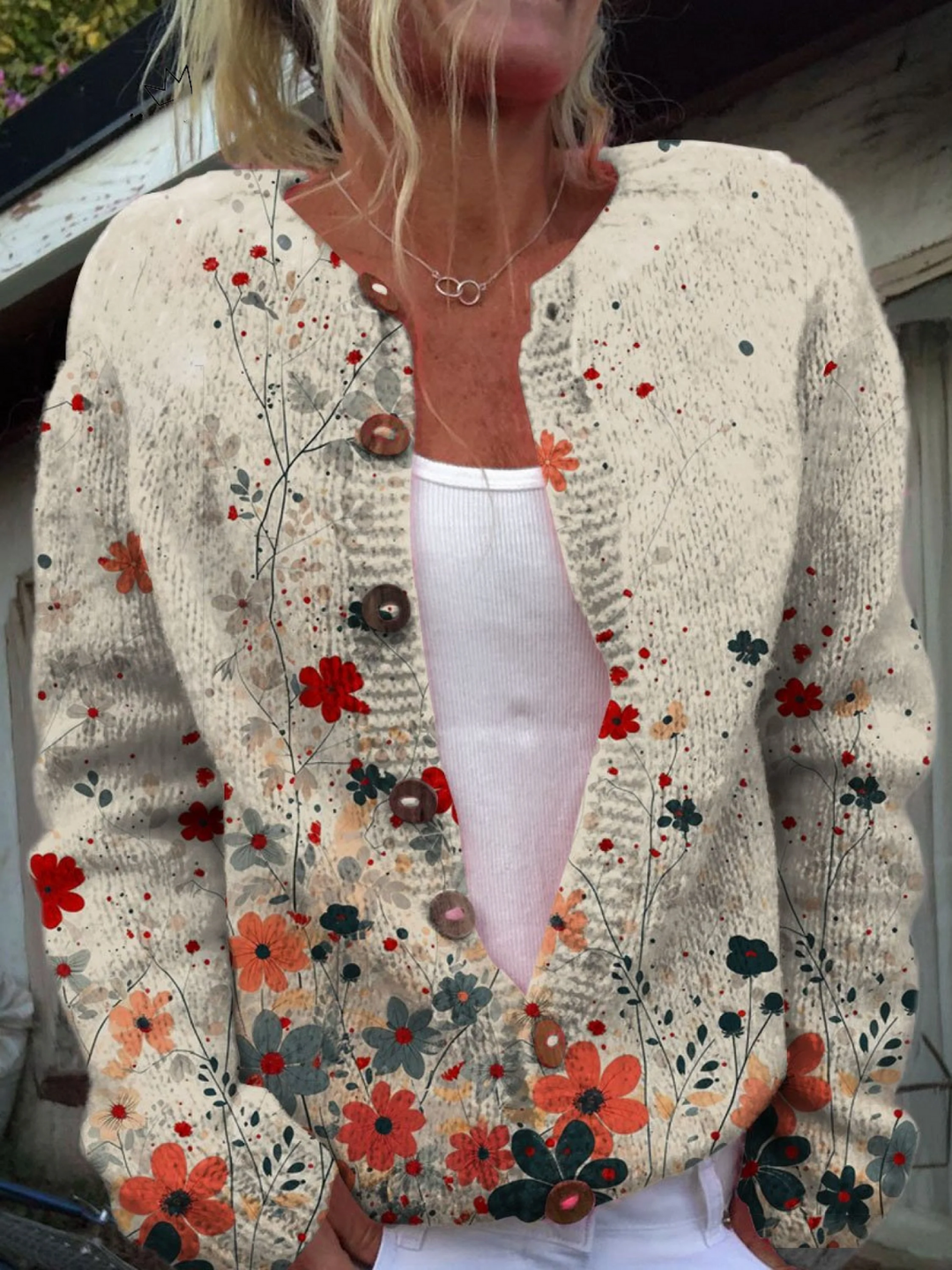 Women's Soft Knit Cardigan for Autumn in Multicolour