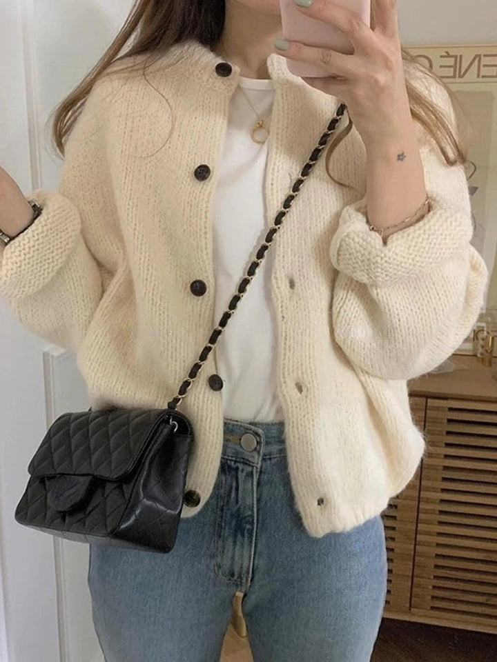 Women's Soft Knit Cardigan for Everyday Comfort in White 1