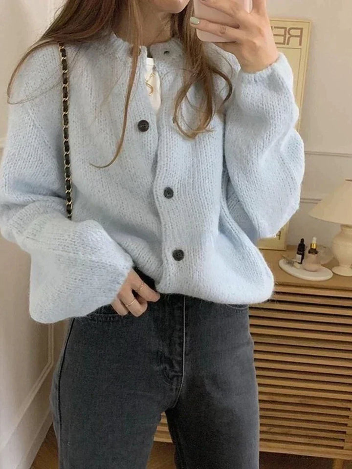 Women's Soft Knit Cardigan for Everyday Comfort in White 2