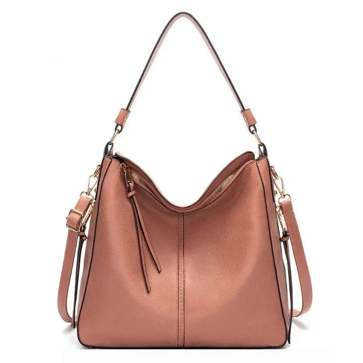 Women's Soft Vegan Leather Everyday Tote Bag in Pink