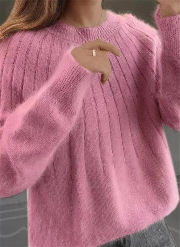 Women's Sophisticated Cashmere Sweater for Autumn Days in Pink