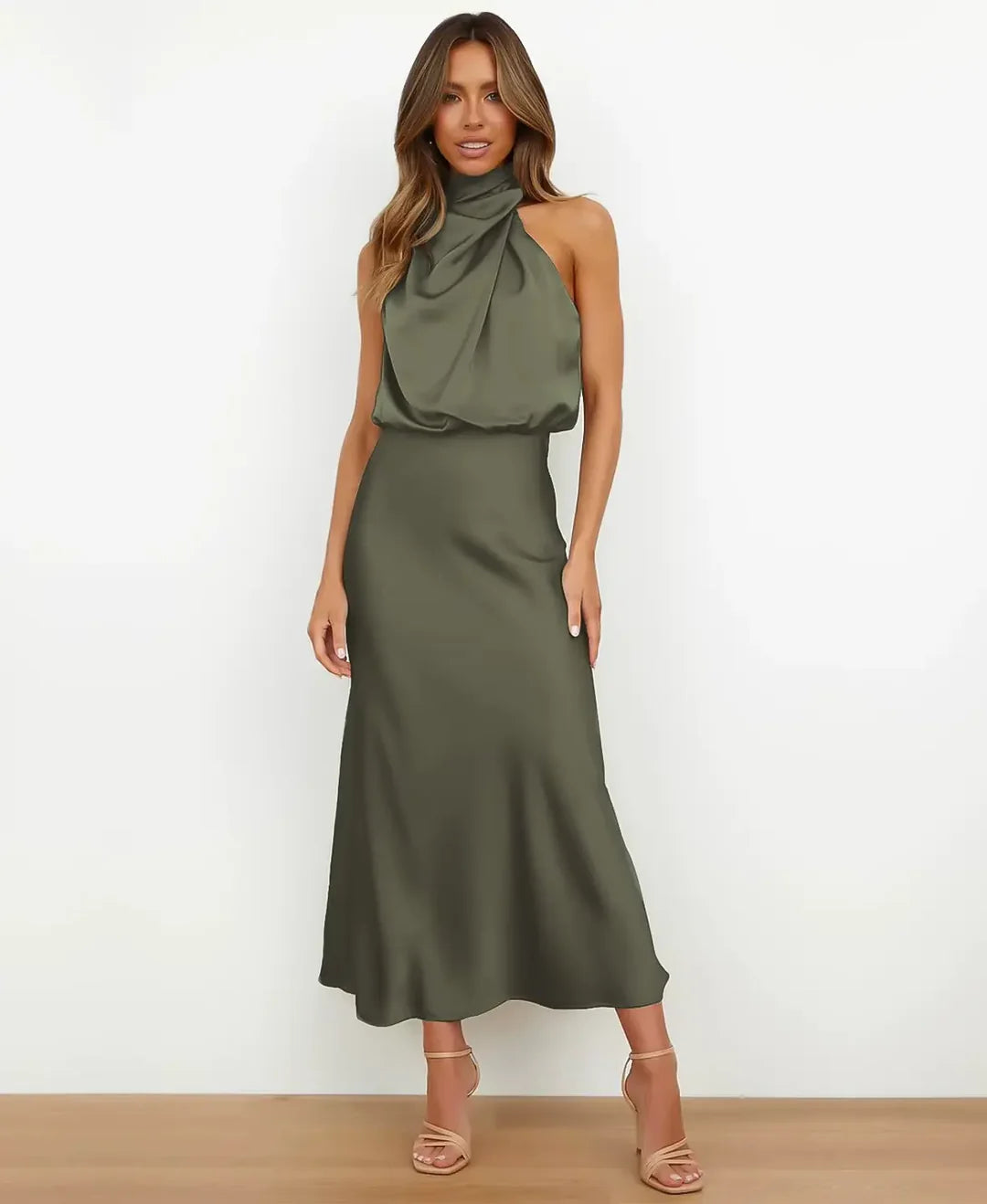 Women's Sophisticated Wedding Guest Midi Dress (8)