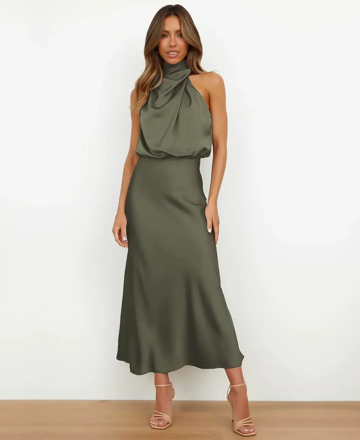 Women's Sophisticated Wedding Guest Midi Dress (8)