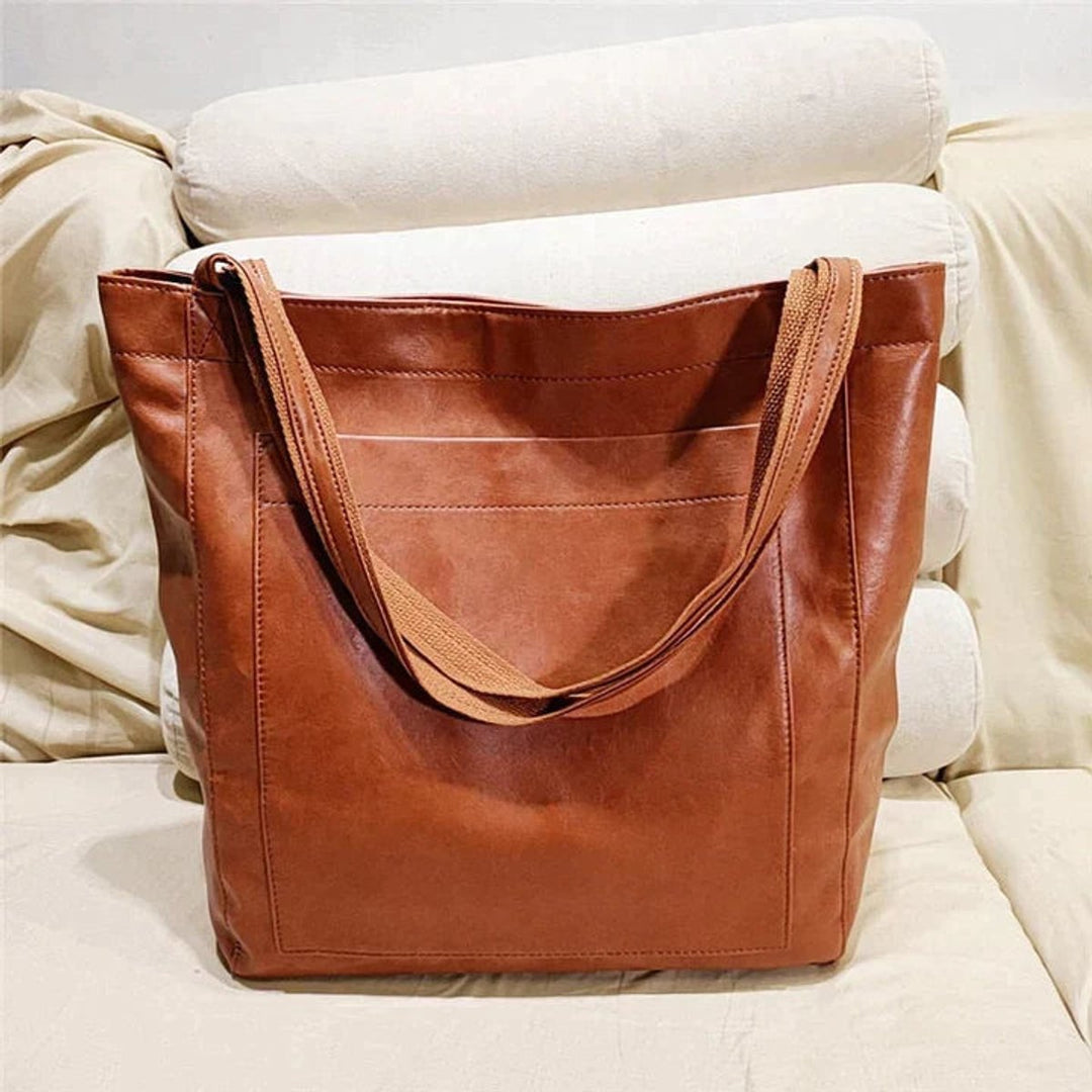 Women's spacious leather tote bag for everyday (2)