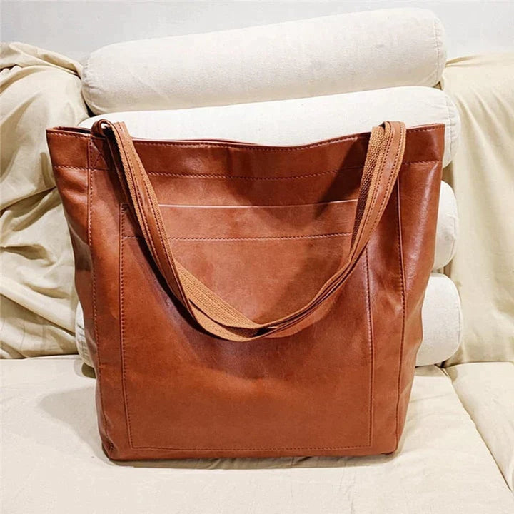 Women's spacious leather tote bag for everyday (2)