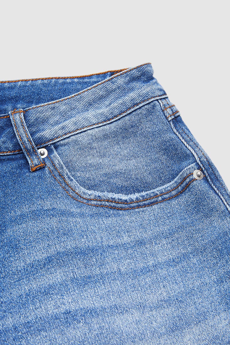Women's Straight Jeans Smart Casual Mid-Rise (8)