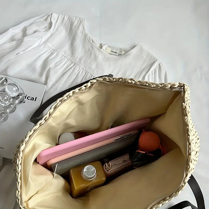 Women's Straw Tote Bag in Boho Style (10)