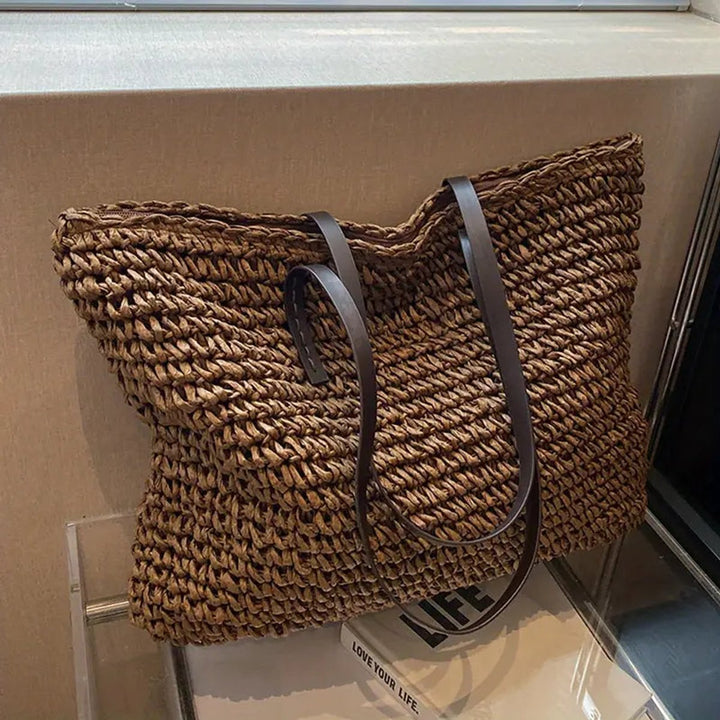 Women's Straw Tote Bag in Boho Style (7)