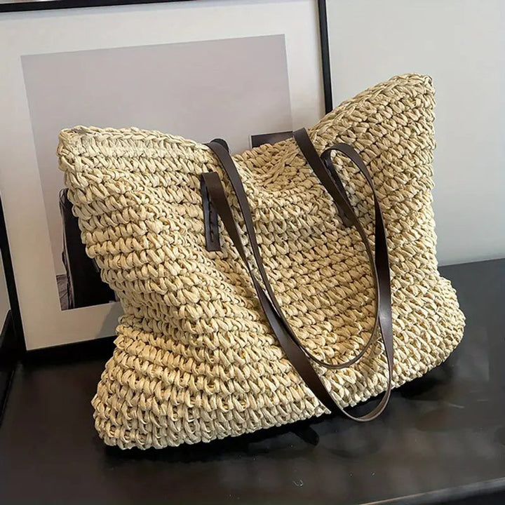 Women's Straw Tote Bag in Boho Style (8)